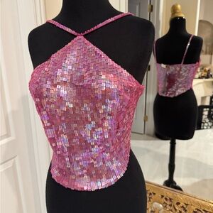 Glamorous Pink Sequin Camisole